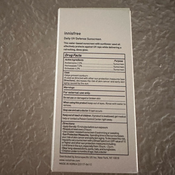 Innisfree Daily UV defense broad spectrum sunscreen SPF 36 - Picture 3 of 5